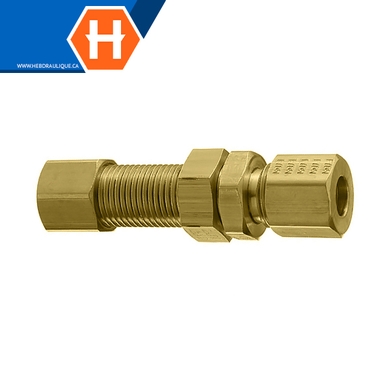 Adaptateur union de cloison à compression laiton