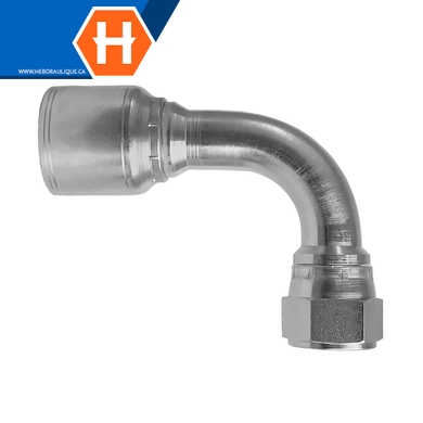 Raccord 1pc 90° fem. JIC tournant