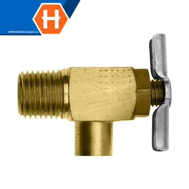 Valve drain bavoir à angle laiton - M.NPT