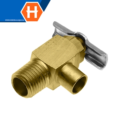 Valve drain bavoir à angle laiton - M.NPT