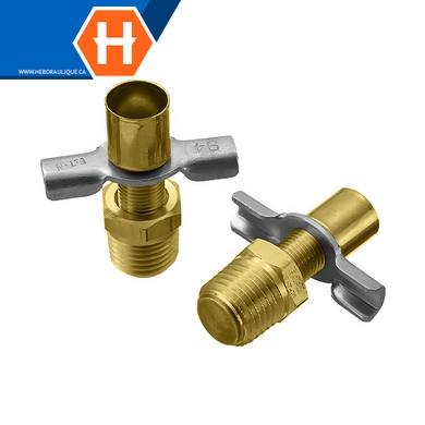 Valve de drain (siège externe) laiton - M.NPT