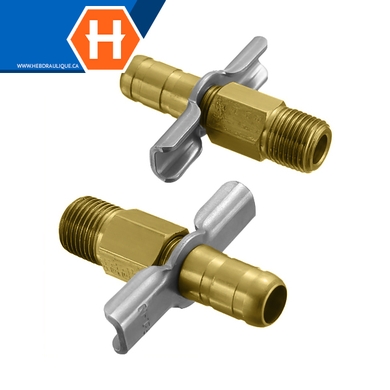 Valve de drain (siège interne) laiton - M.NPT