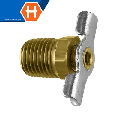 Valve de drain (siège interne) laiton - M.NPT
