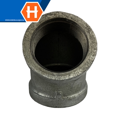 Coude 45° femelle #150 - acier galvanisé - F.NPT