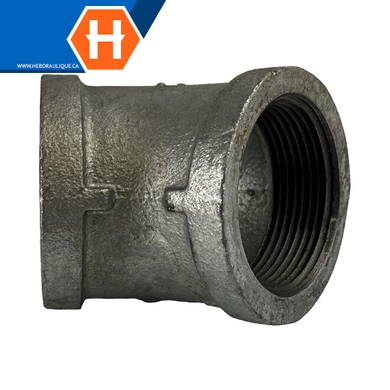 Galvanized steel pipe #150 45° female elbow - F.NPT