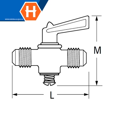 Valve d'arrêt double laiton - M.SAE évasé 45°