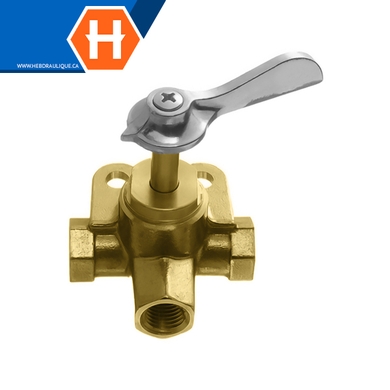 Valve d'arrêt multiple 4 voies laiton - F.NPT