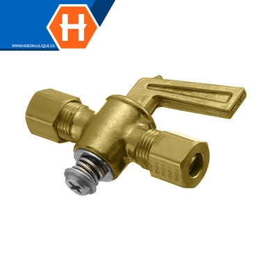 Valve d'arrêt double à compression laiton