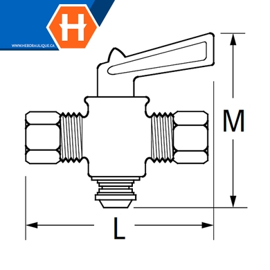Valve d'arrêt double à compression laiton