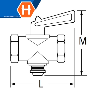 Valve d'arrêt double laiton - F.NPT