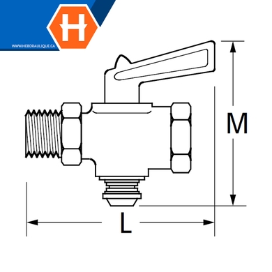 Valve d'arrêt laiton - M.NPT x F.NPT