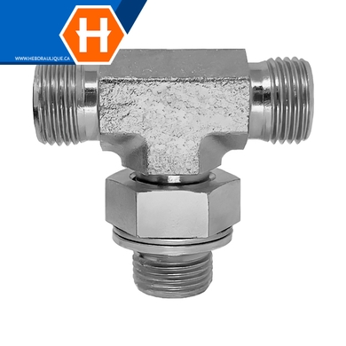 Adaptateur en T M.ORFS x branche M.BSPP ajustable