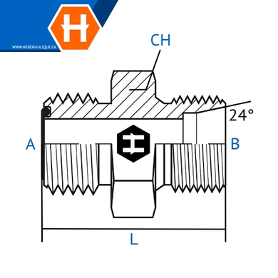 Adaptateur M.ORFS x M.Kobelco