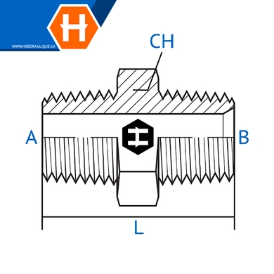 Adaptateur en laiton M.BSPT x M.NPT
