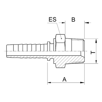 Raccord 2pcs mâle BSPT cônique
