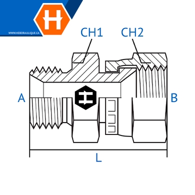 Adaptateur M.BSPP x F.JIC tournant