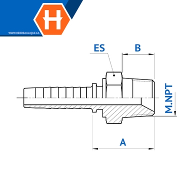 Male NPT 2pcs fitting