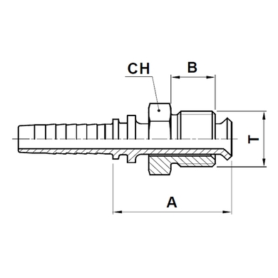 Raccord 2pcs mâle SAE « inverted flare » tournant
