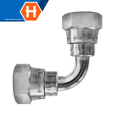 Adaptateur union tube 90° F.BSPP tournant