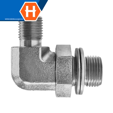 Adaptateur 90° M.BSPP x M.BSPP ajustable