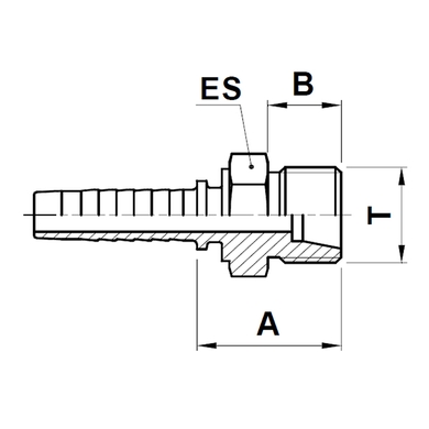 Male SAE Ermeto 2pcs fitting