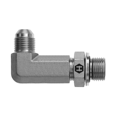 Adaptateur 90° (long) M.JIC x M.BSPP ajustable