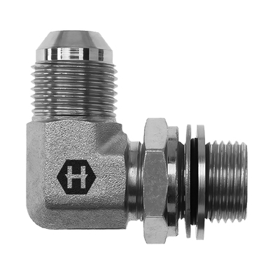Adaptateur 90° M.JIC x M.Métrique ajustable