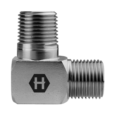 Adaptateur 90° M.BSPP x M.NPT