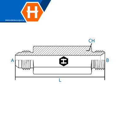 Adaptateur extra-long M.JIC x M.BSPP