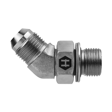 Adaptateur 45° M.JIC x M.Métrique ajustable