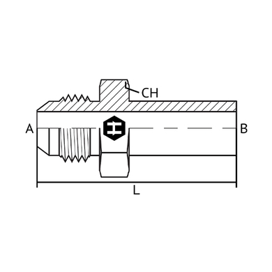 Adaptateur M.JIC x tube métrique DIN