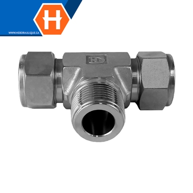Adaptateur Hy-Lok en T SS316 tube x branche M.NPT