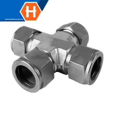 Union en croix Hy-Lok SS316 tube