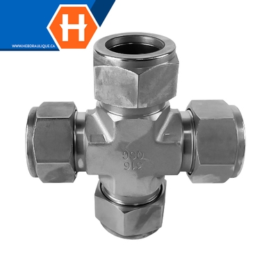 Union en croix Hy-Lok SS316 tube