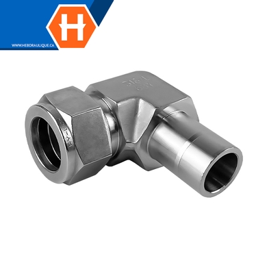 Adapt. Hy-Lok 90° SS316 tube lisse x F.NPT ajust.