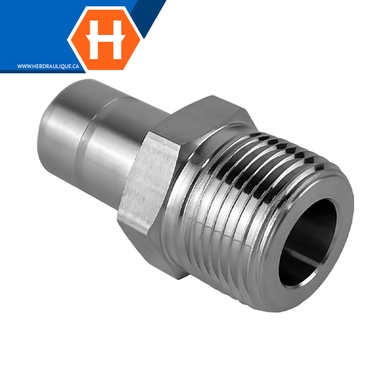 Adaptateur Hy-Lok SS316 tube lisse x M.ORB