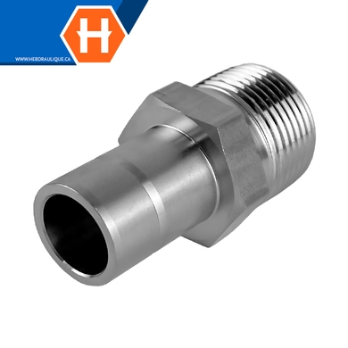 Adaptateur Hy-Lok SS316 tube lisse x M.ORB