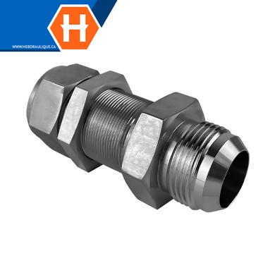 Connecteur Hy-Lok SS316 passe-cloison tube x M.JIC