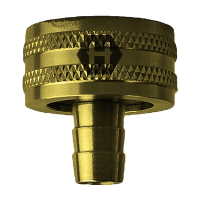 Garden hose barb to fem. hose swivel brass fitting