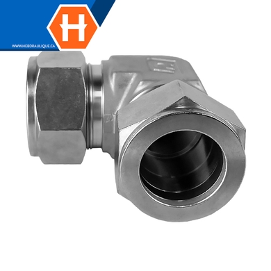 Union Hy-Lok coude 90° SS316 tube x tube