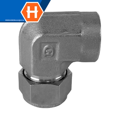Adaptateur Hy-Lok coude 90° SS316 tube x F.NPT