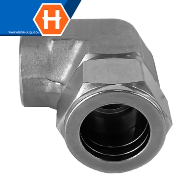 Adaptateur Hy-Lok coude 90° SS316 tube x F.NPT