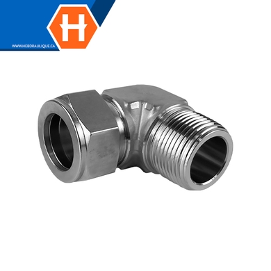 Connecteur Hy-Lok coude 90° SS316 tube x M.NPT