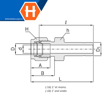 Connecteur réduit Hy-Lok SS316 tube lisse