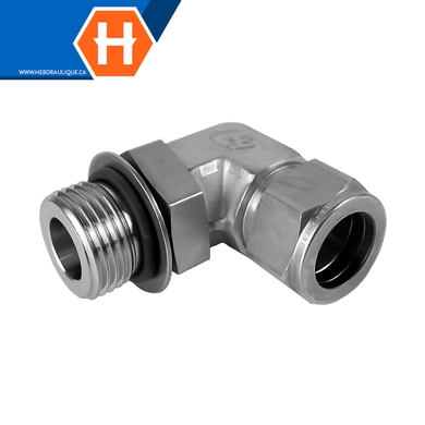 Connecteur Hy-Lok coude 90° SS316 tube x M.ORB