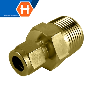 Connecteur Hy-Lok laiton tube x M.NPT