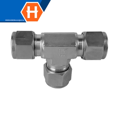 Union Hy-Lok en T SS316 tube