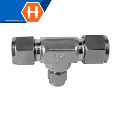 Union réduit Hy-Lok en T SS316 tube