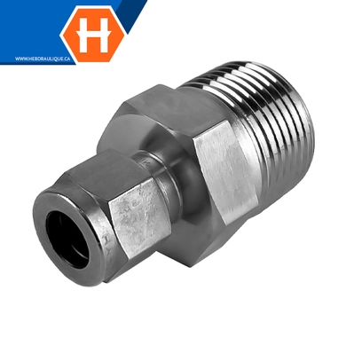 Connecteur Hy-Lok acier carbone tube x M.NPT