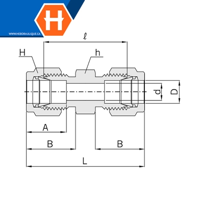 Union Hy-Lok laiton tube x tube